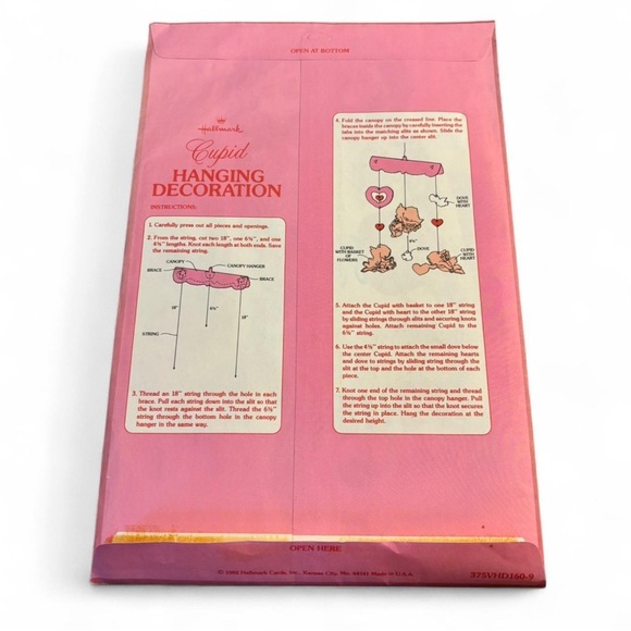 VTG 80s Cherub Valentines Day Hanging Paper Decorations Unused Coquette - Picture 3 of 7